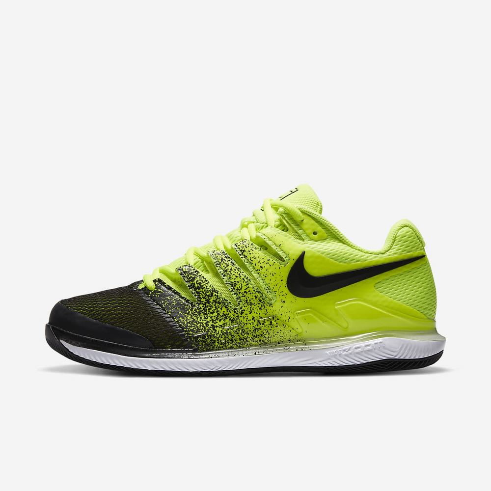 Chaussure De Tennis Nike NikeCourt Air Zoom Vapor X Fluo 5934-617 Volt/White/Black Homme | PDQ-68467484